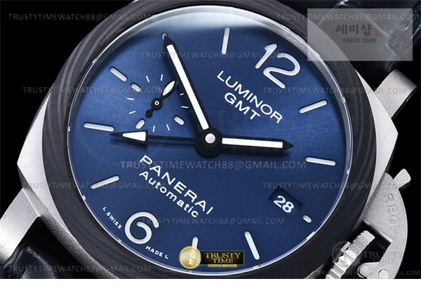 Panerai VS공장 파네라이 PAM1279 루미노르 Gmt 블루다이얼 가죽스트랩 PAM1279 Lum. GMT TI_LE Blue VSF P9010 시계 3번 이미지