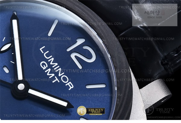 Panerai VS공장 파네라이 PAM1279 루미노르 Gmt 블루다이얼 가죽스트랩 PAM1279 Lum. GMT TI_LE Blue VSF P9010 시계 4번 이미지