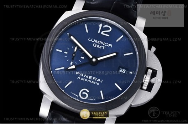 Panerai VS공장 파네라이 PAM1279 루미노르 Gmt 블루다이얼 가죽스트랩 PAM1279 Lum. GMT TI_LE Blue VSF P9010 시계 27번 이미지