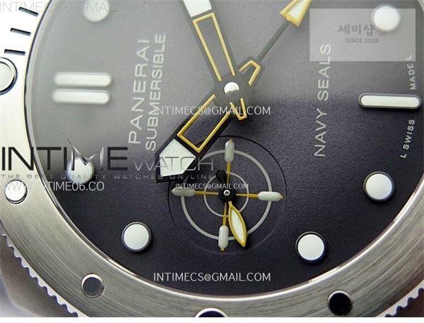 Panerai VS공장 파네라이 PAM1323 그레이다이얼 블랙러버스트랩 PAM1323 Y GMT VSF 1_1 Best Edition Dark Gray Dial on Black Rubber Strap P9011 시계 6번 이미지