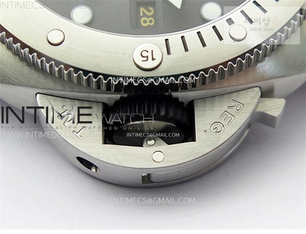 Panerai VS공장 파네라이 PAM1323 그레이다이얼 블랙러버스트랩 PAM1323 Y GMT VSF 1_1 Best Edition Dark Gray Dial on Black Rubber Strap P9011 시계 8번 이미지