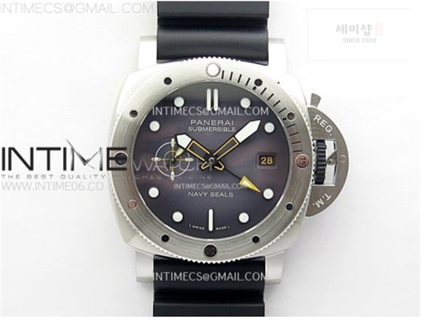 Panerai VS공장 파네라이 PAM1323 그레이다이얼 블랙러버스트랩 PAM1323 Y GMT VSF 1_1 Best Edition Dark Gray Dial on Black Rubber Strap P9011 시계 26번 이미지