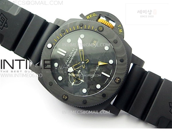 Panerai VS공장 파네라이 PAM1324 카보테크 카본다이얼 러버스트랩 PAM1324 Carbotech 44mm GMT VSF 1_1 Best Edition Carbon Dial on Black Rubber Strap P.9011 시계 20번 이미지