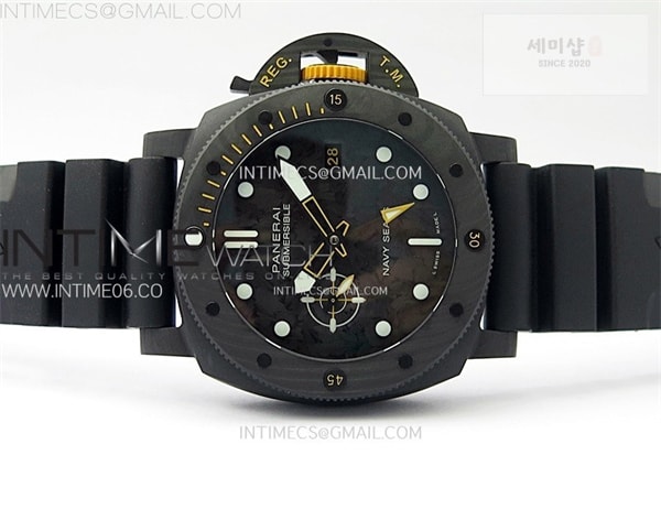 Panerai VS공장 파네라이 PAM1324 카보테크 카본다이얼 러버스트랩 PAM1324 Carbotech 44mm GMT VSF 1_1 Best Edition Carbon Dial on Black Rubber Strap P.9011 시계 2번 이미지