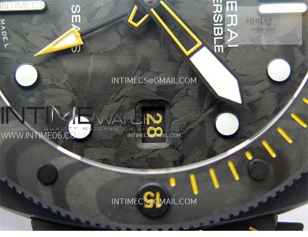 Panerai VS공장 파네라이 PAM1324 카보테크 카본다이얼 러버스트랩 PAM1324 Carbotech 44mm GMT VSF 1_1 Best Edition Carbon Dial on Black Rubber Strap P.9011 시계 4번 이미지