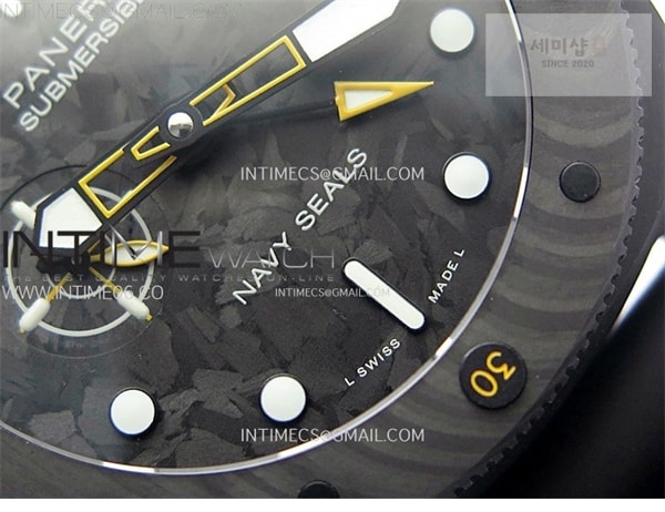 Panerai VS공장 파네라이 PAM1324 카보테크 카본다이얼 러버스트랩 PAM1324 Carbotech 44mm GMT VSF 1_1 Best Edition Carbon Dial on Black Rubber Strap P.9011 시계 5번 이미지