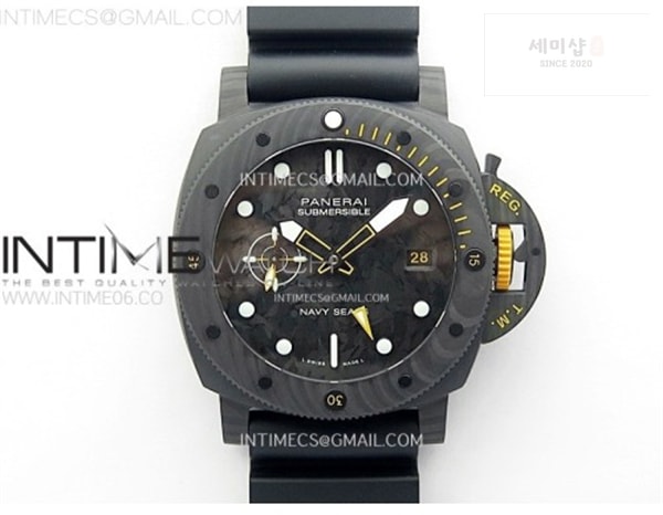 Panerai VS공장 파네라이 PAM1324 카보테크 카본다이얼 러버스트랩 PAM1324 Carbotech 44mm GMT VSF 1_1 Best Edition Carbon Dial on Black Rubber Strap P.9011 시계 26번 이미지