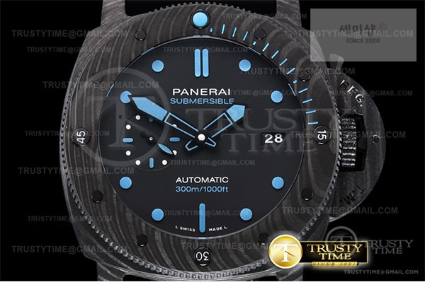 Panerai VS공장 파네라이 PAM1616 카보테크 블랙다이얼 러버스트랩 PAM1616 Carbotech Submersible 47mm CB_RU VSF P9000 시계 7번 이미지