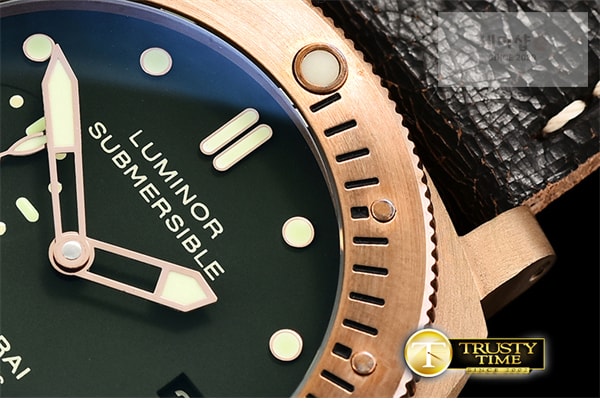 Panerai VS공장 파네라이 PAM382 브론조 그린다이얼 가죽스트랩 PAM382N Bronzo Submersible BR_LE Green VSF V2 Mod9000 시계 10번 이미지