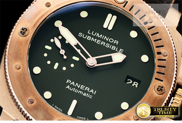 Panerai VS공장 파네라이 PAM382 브론조 그린다이얼 가죽스트랩 PAM382N Bronzo Submersible BR_LE Green VSF V2 Mod9000 시계 9번 이미지