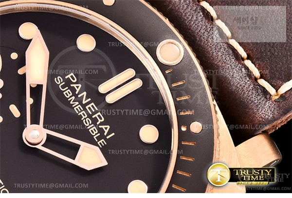 Panerai VS공장 파네라이 PAM968 브론조 브라운다이얼 가죽스트랩 PAM 968 Submersible Bronzo 47mm BR_LE Brn VSF Mod 9010 시계 24번 이미지