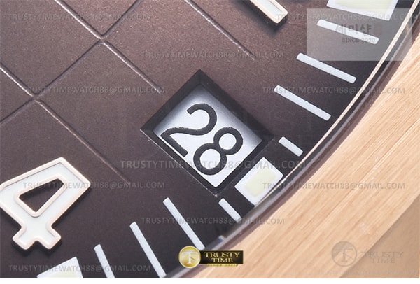 Patek Philippe 3K공장 아쿠아넛 로즈골드금통 브라운다이얼 러버스트랩 Aquanaut Ref.5167 RG_RU Brown_Num 3KF V3 A330 시계 6번 이미지