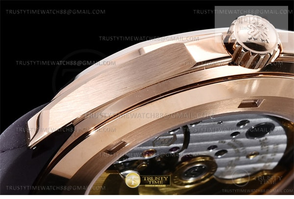 Patek Philippe 3K공장 아쿠아넛 로즈골드금통 브라운다이얼 러버스트랩 Aquanaut Ref.5167 RG_RU Brown_Num 3KF V3 A330 시계 28번 이미지