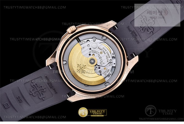 Patek Philippe 3K공장 아쿠아넛 로즈골드금통 브라운다이얼 러버스트랩 Aquanaut Ref.5167 RG_RU Brown_Num 3KF V3 A330 시계 13번 이미지