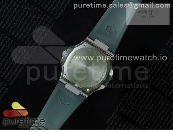 Patek Philippe AMG공장 파텍필립 노틸러스 5711 그린풀세라믹 티파니블루다이얼 그린러버스트랩 AET Nautilus 5711 Green Ceramic AMGF Best Edition Tiffany Blue Dial on Green Rubber Strap MIYOTA 9015 시계 8번 이미지