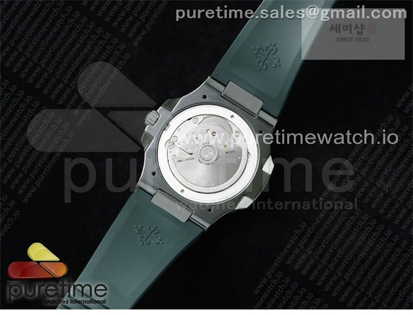 Patek Philippe AMG공장 파텍필립 노틸러스 5711 그린풀세라믹 티파니블루다이얼 그린러버스트랩 AET Nautilus 5711 Green Ceramic AMGF Best Edition Tiffany Blue Dial on Green Rubber Strap MIYOTA 9015 시계 10번 이미지