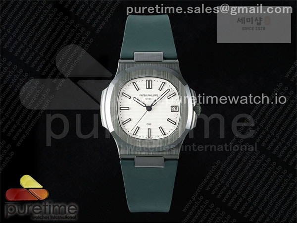 Patek Philippe AMG공장 파텍필립 노틸러스 5711 그린풀세라믹 화이트다이얼 그린러버스트랩 AET Nautilus 5711 Green Ceramic AMGF Best Edition White Dial on Green Rubber Strap MIYOTA 9015 시계 24번 이미지