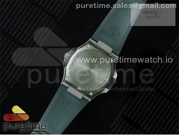 Patek Philippe AMG공장 파텍필립 노틸러스 5711 그린풀세라믹 화이트다이얼 그린러버스트랩 AET Nautilus 5711 Green Ceramic AMGF Best Edition White Dial on Green Rubber Strap MIYOTA 9015 시계 2번 이미지