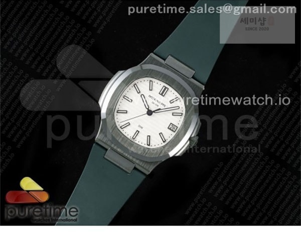 Patek Philippe AMG공장 파텍필립 노틸러스 5711 그린풀세라믹 화이트다이얼 그린러버스트랩 AET Nautilus 5711 Green Ceramic AMGF Best Edition White Dial on Green Rubber Strap MIYOTA 9015 시계 32번 이미지