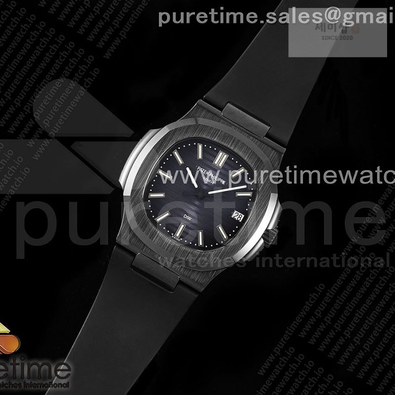 Patek Philippe AMG공장 파텍필립 노틸러스 5711 블랙풀세라믹 블루다이얼 블랙러버스트랩 AET Nautilus 5711 Black Ceramic AMGF Best Edition Blue Dial on Black Rubber Strap MIYOTA 9015 시계 1번 이미지
