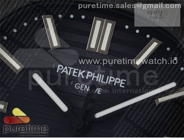 Patek Philippe AMG공장 파텍필립 노틸러스 5711 블랙풀세라믹 블루다이얼 블랙러버스트랩 AET Nautilus 5711 Black Ceramic AMGF Best Edition Blue Dial on Black Rubber Strap MIYOTA 9015 시계 3번 이미지