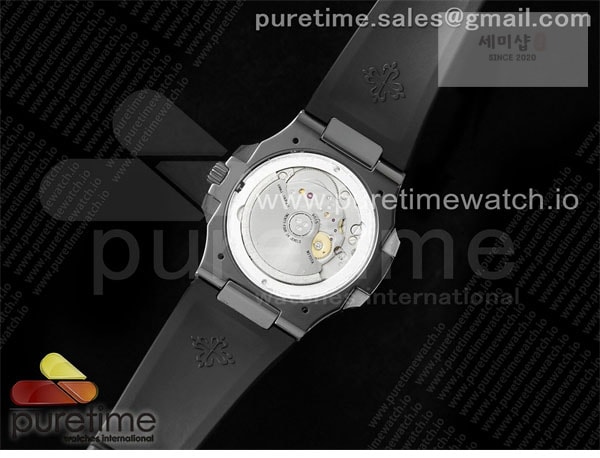 Patek Philippe AMG공장 파텍필립 노틸러스 5711 블랙풀세라믹 블루다이얼 블랙러버스트랩 AET Nautilus 5711 Black Ceramic AMGF Best Edition Blue Dial on Black Rubber Strap MIYOTA 9015 시계 10번 이미지