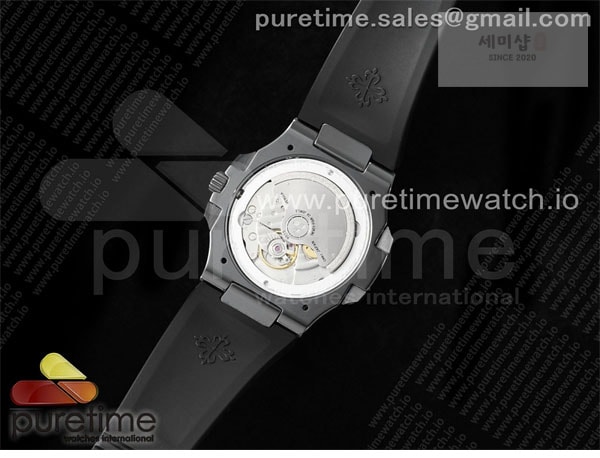 Patek Philippe AMG공장 파텍필립 노틸러스 5711 블랙풀세라믹 블루다이얼 블랙러버스트랩 AET Nautilus 5711 Black Ceramic AMGF Best Edition Blue Dial on Black Rubber Strap MIYOTA 9015 시계 11번 이미지