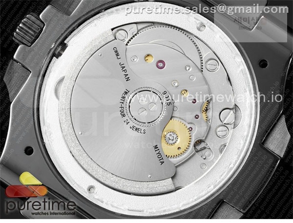 Patek Philippe AMG공장 파텍필립 노틸러스 5711 블랙풀세라믹 블루다이얼 블랙러버스트랩 AET Nautilus 5711 Black Ceramic AMGF Best Edition Blue Dial on Black Rubber Strap MIYOTA 9015 시계 28번 이미지