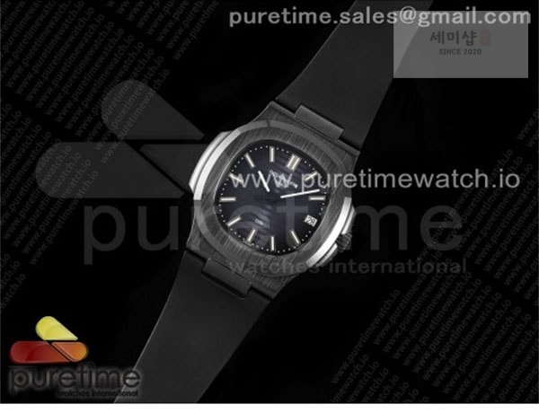 Patek Philippe AMG공장 파텍필립 노틸러스 5711 블랙풀세라믹 블루다이얼 블랙러버스트랩 AET Nautilus 5711 Black Ceramic AMGF Best Edition Blue Dial on Black Rubber Strap MIYOTA 9015 시계 24번 이미지