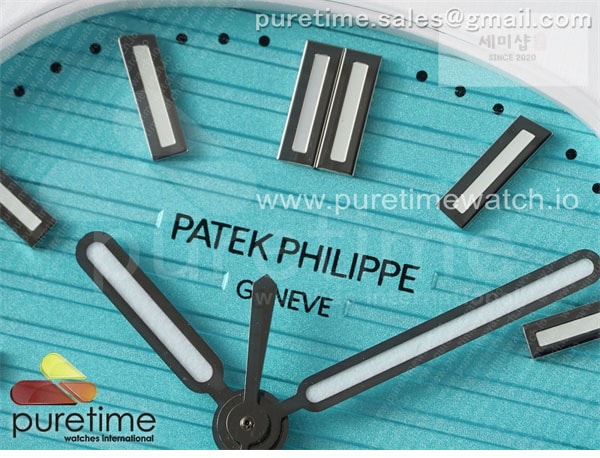 Patek Philippe AMG공장 파텍필립 노틸러스 5711 화이트풀세라믹 티파니블루다이얼 화이트러버스트랩 AET Nautilus 5711 White Ceramic AMGF Best Edition Tiffany Blue Dial on White Rubber Strap MIYOTA 9015 시계 26번 이미지