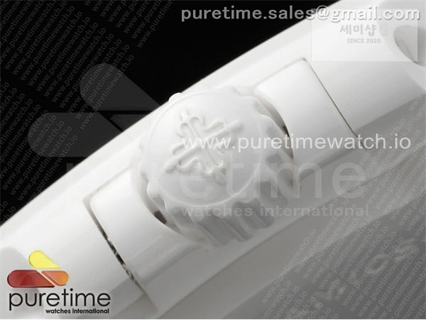 Patek Philippe AMG공장 파텍필립 노틸러스 5711 화이트풀세라믹 핑크다이얼 화이트러버스트랩 AET Nautilus 5711 White Ceramic AMGF Best Edition Pink Dial on White Rubber Strap MIYOTA 9015 시계 14번 이미지