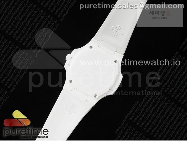 Patek Philippe AMG공장 파텍필립 노틸러스 5711 화이트풀세라믹 핑크다이얼 화이트러버스트랩 AET Nautilus 5711 White Ceramic AMGF Best Edition Pink Dial on White Rubber Strap MIYOTA 9015 시계 16번 이미지