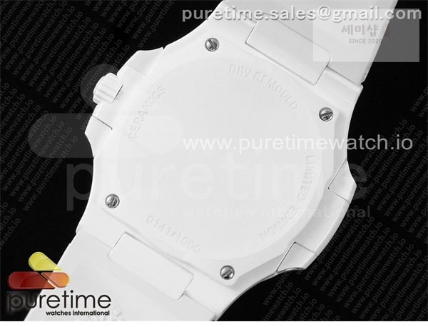 Patek Philippe AMG공장 파텍필립 노틸러스 5711 화이트풀세라믹 핑크다이얼 화이트러버스트랩 AET Nautilus 5711 White Ceramic AMGF Best Edition Pink Dial on White Rubber Strap MIYOTA 9015 시계 17번 이미지
