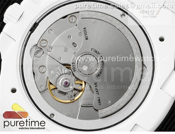 Patek Philippe AMG공장 파텍필립 노틸러스 5711 화이트풀세라믹 핑크다이얼 화이트러버스트랩 AET Nautilus 5711 White Ceramic AMGF Best Edition Pink Dial on White Rubber Strap MIYOTA 9015 시계 19번 이미지