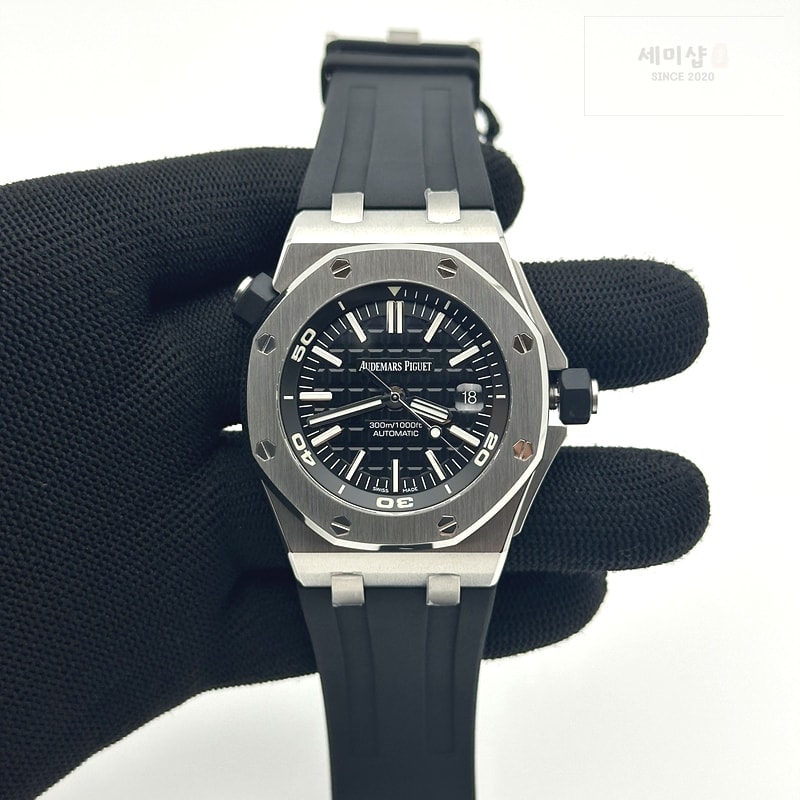 오데마피게 ZF공장 오데마피게 로얄오크오프쇼어 다이버 15710 러버스트랩 Royal Oak Offshore 15710 ZF 1:1 Best Edition Black Dial on Rubber Strap 3120 Super Clone V2 시계 2번 이미지