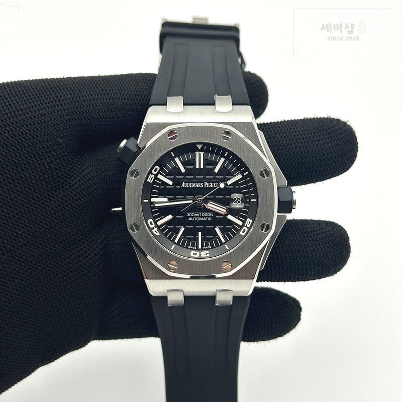 오데마피게 ZF공장 오데마피게 로얄오크오프쇼어 다이버 15710 러버스트랩 Royal Oak Offshore 15710 ZF 1:1 Best Edition Black Dial on Rubber Strap 3120 Super Clone V2 시계 3번 이미지