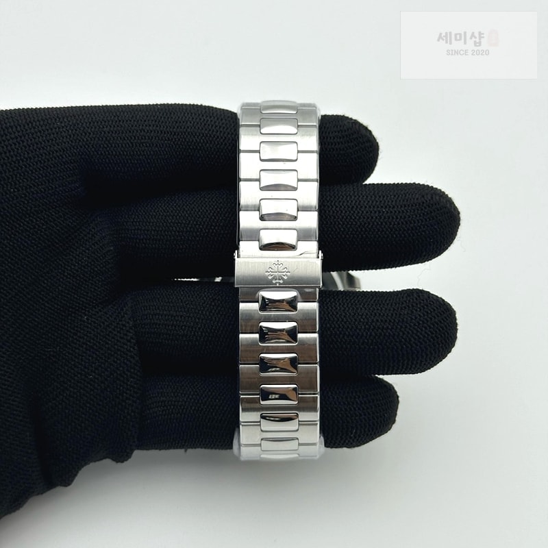 Patek Philippe 3K공장 파텍필립 노틸러스 점보 5711 스틸 다이아몬드파베베젤 블루다이얼 브레이슬릿 Nautilus Jumbo 5713 Dia SS/SS Blue/Stk 3KF Asia 324 시계 6번 이미지