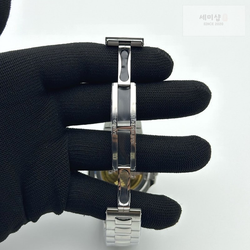 Patek Philippe 3K공장 파텍필립 노틸러스 점보 5711 스틸 다이아몬드파베베젤 블루다이얼 브레이슬릿 Nautilus Jumbo 5713 Dia SS/SS Blue/Stk 3KF Asia 324 시계 7번 이미지