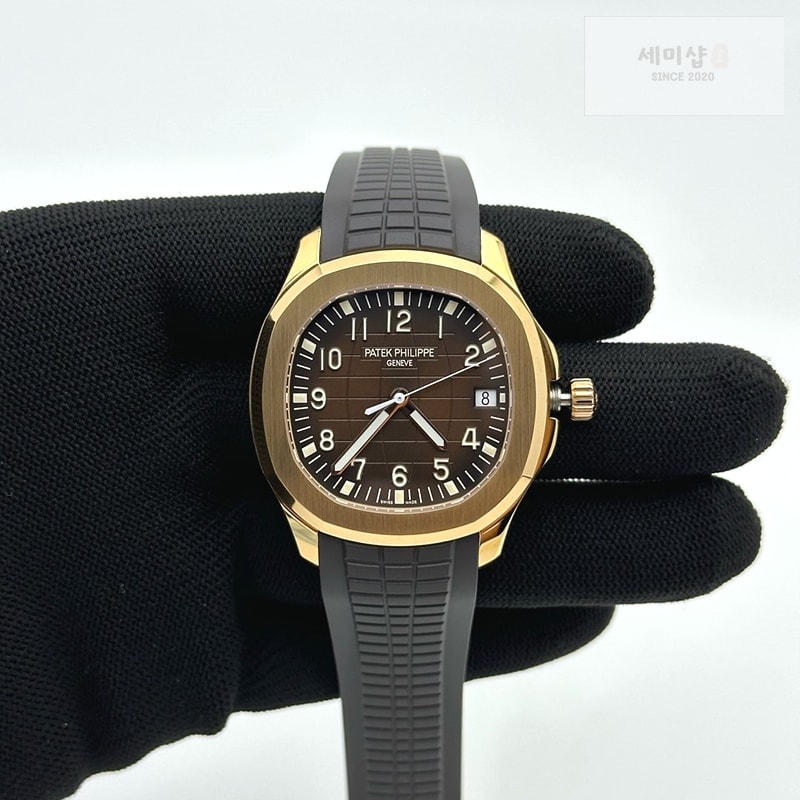 Patek Philippe 3K공장 아쿠아넛 로즈골드금통 브라운다이얼 러버스트랩 Aquanaut Ref.5167 RG/RU Brown/Num 3KF V3 A330 시계 1번 이미지