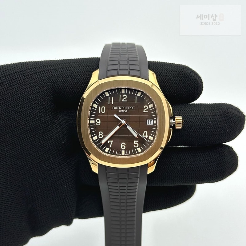Patek Philippe 3K공장 아쿠아넛 로즈골드금통 브라운다이얼 러버스트랩 Aquanaut Ref.5167 RG/RU Brown/Num 3KF V3 A330 시계 2번 이미지