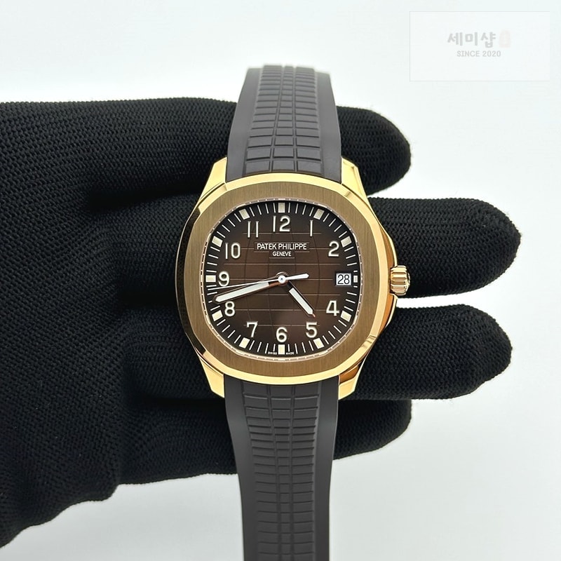 Patek Philippe 3K공장 아쿠아넛 로즈골드금통 브라운다이얼 러버스트랩 Aquanaut Ref.5167 RG/RU Brown/Num 3KF V3 A330 시계 3번 이미지