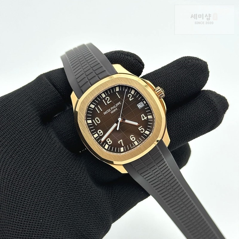 Patek Philippe 3K공장 아쿠아넛 로즈골드금통 브라운다이얼 러버스트랩 Aquanaut Ref.5167 RG/RU Brown/Num 3KF V3 A330 시계 4번 이미지