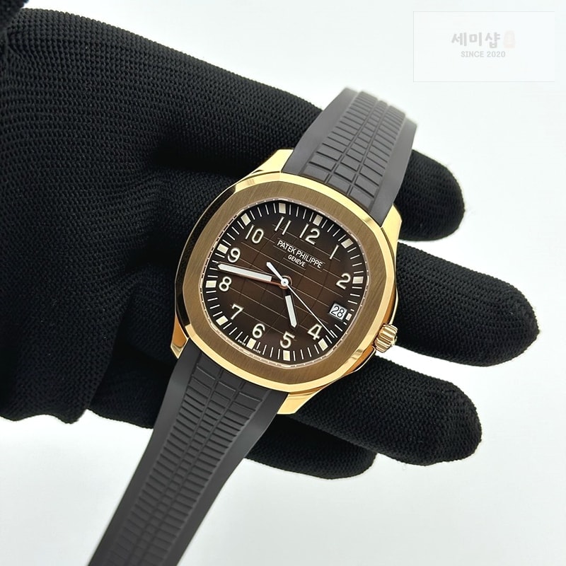 Patek Philippe 3K공장 아쿠아넛 로즈골드금통 브라운다이얼 러버스트랩 Aquanaut Ref.5167 RG/RU Brown/Num 3KF V3 A330 시계 5번 이미지
