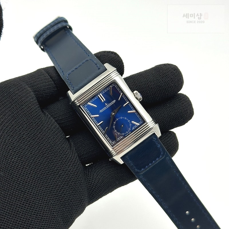 Jaeger Le Coultre MG공장 예거 리베르소 듀오페이스 블루가죽스트랩 Reverso Tribute Small Seconds SS/LE Blue MGF A854A 시계 2번 이미지