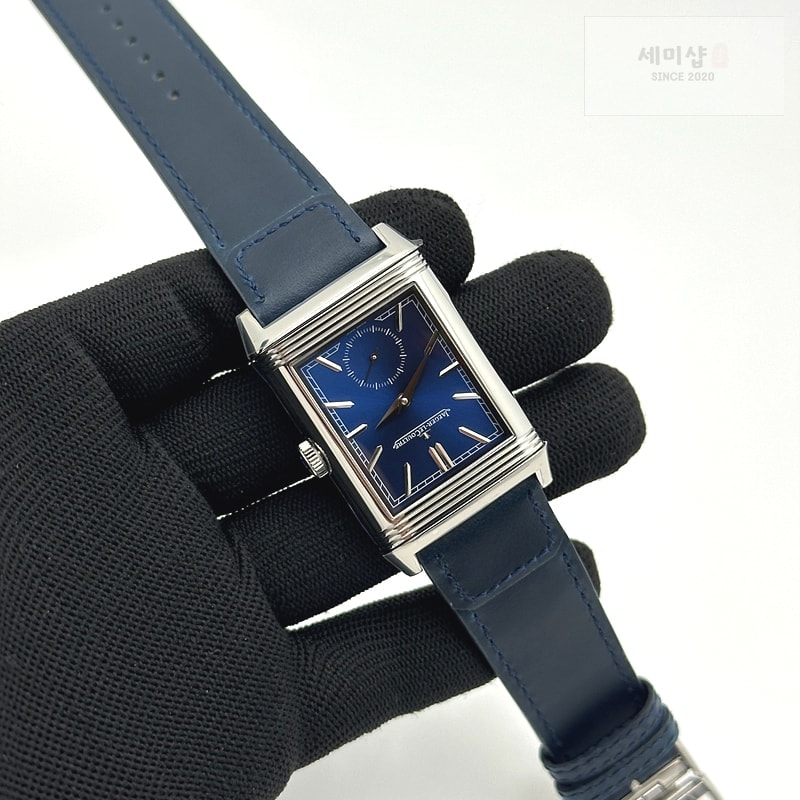 Jaeger Le Coultre MG공장 예거 리베르소 듀오페이스 블루가죽스트랩 Reverso Tribute Small Seconds SS/LE Blue MGF A854A 시계 4번 이미지