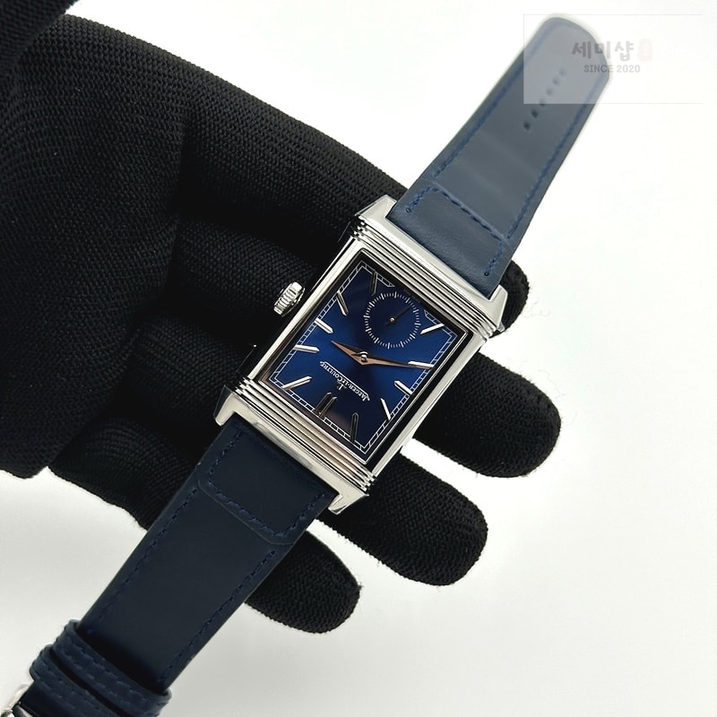 Jaeger Le Coultre MG공장 예거 리베르소 듀오페이스 블루가죽스트랩 Reverso Tribute Small Seconds SS/LE Blue MGF A854A 시계 5번 이미지