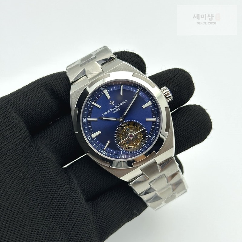바쉐론콘스탄틴 EUR공장 오버시즈 뚜르비용 블루다이얼 Traditionnelle Tourbillon SS EURF Best Edition Blue Dial on SS Bracelet 시계 2번 이미지