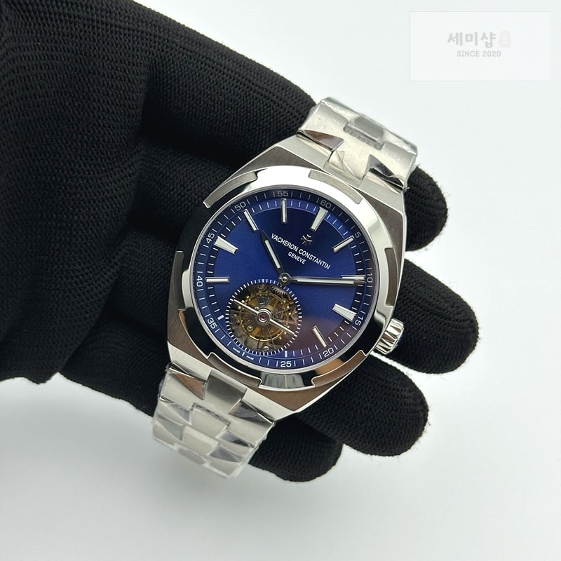 바쉐론콘스탄틴 EUR공장 오버시즈 뚜르비용 블루다이얼 Traditionnelle Tourbillon SS EURF Best Edition Blue Dial on SS Bracelet 시계 3번 이미지