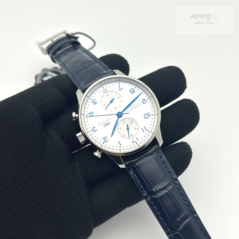 I W C ZF공장 IWC 포르투기저 화이트다이얼 골드핸즈 브라운가죽스트랩 Portuguese IW371604 ZF V3 1:1 Best Edition SS White Dial RG Markers on Brown Leather Strap A96355 시계 3번 이미지