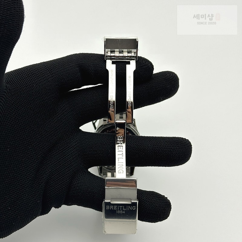 Breitling TF공장 38MM 브라이틀링 내비타이머 블랙다이얼 악어가죽스트랩 Navitimer 1 SS 38mm Black Bezel Black Dial on Black Croco Strap A2824 시계 9번 이미지